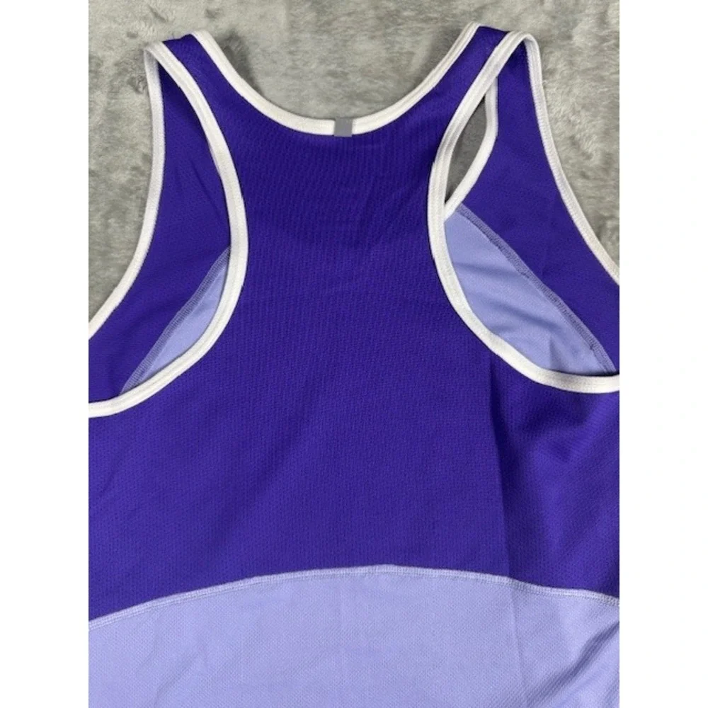 Nike Tank Top Womens M Dri-FIT Racerback Purple Colorblock‎ Athletic Workout